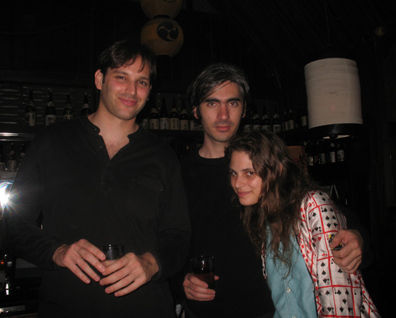 Friends Jonathan Schiffman, Rebecca Schiffman, Jay Israelson at Hiro